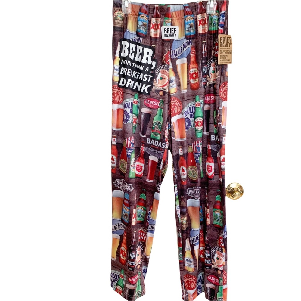 Brief Insanity Beer for Breakfast All Over Graphic Lounge Pants - Picture 2 of 5